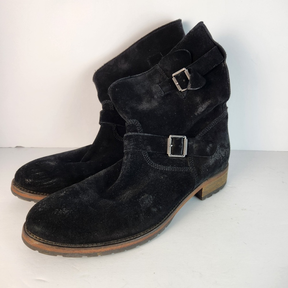 Belstaff Women's‎ Antwell Faded Black Suede Boots Size 41 (10-10.5)